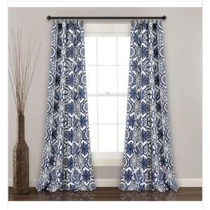 Half Moon Room Darkening Insulated Curtains 2 Panels, 52" By 84" Marvel Blue NEW